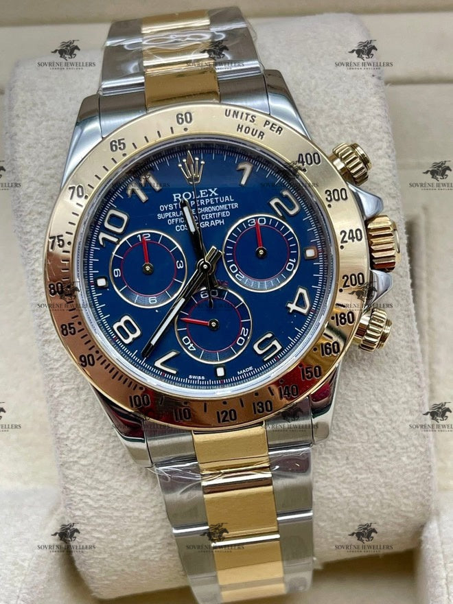 Pre-Owned 2024 Cosmograph Daytona – Two-Tone Blue Dial | Authenticated by Sovrène