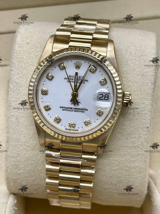 Pre-Owned 2024 Lady-Datejust – 18k Yellow Gold with Diamond Dial | Authenticated by Sovrène