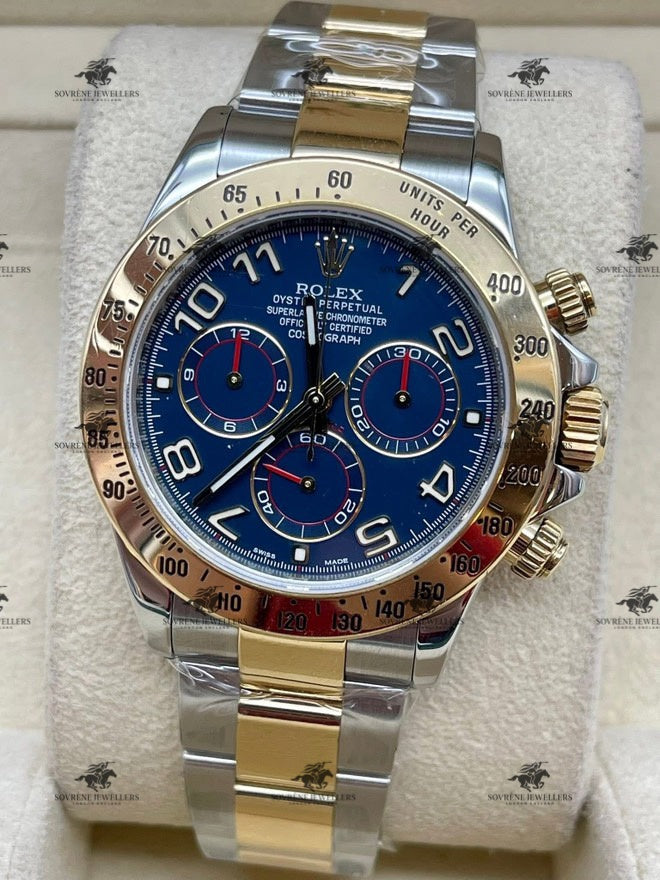 Pre-Owned 2024 Cosmograph Daytona – Two-Tone Blue Dial | Authenticated by Sovrène