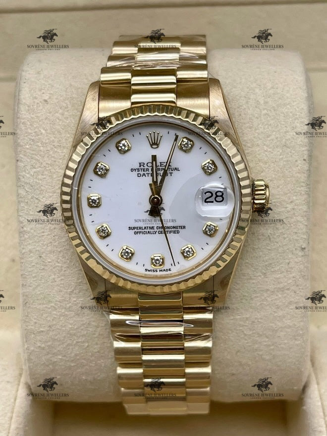 Pre-Owned 2024 Lady-Datejust – 18k Yellow Gold with Diamond Dial | Authenticated by Sovrène
