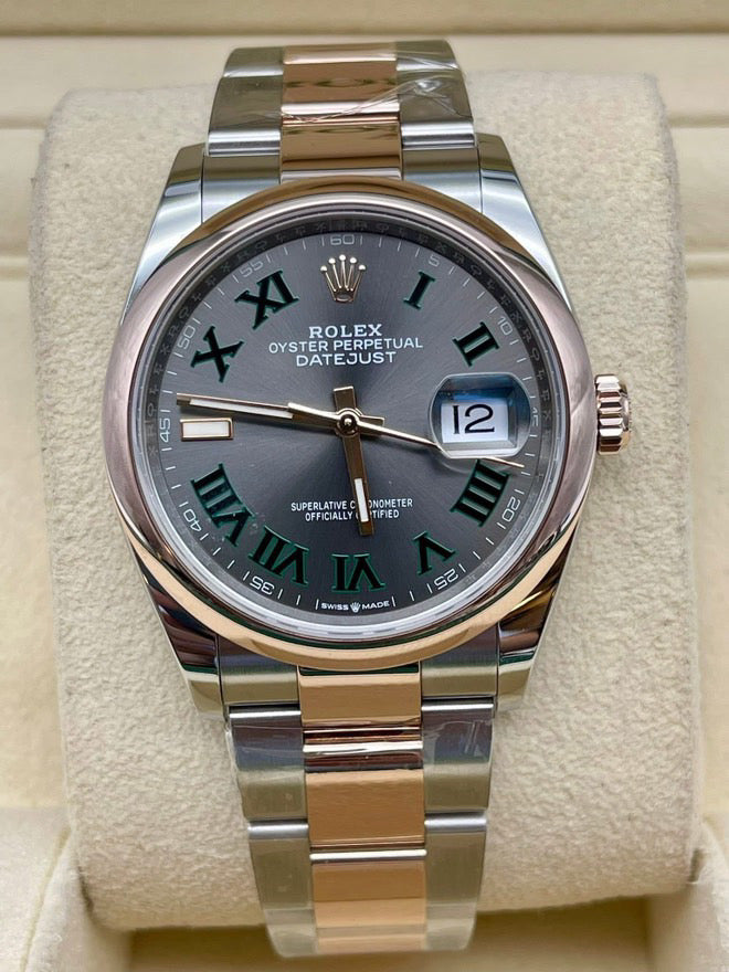Pre-Owned 2022 Datejust – Rolesor Oystersteel & Everose Gold with Slate Roman Dial | Authenticated by Sovrène