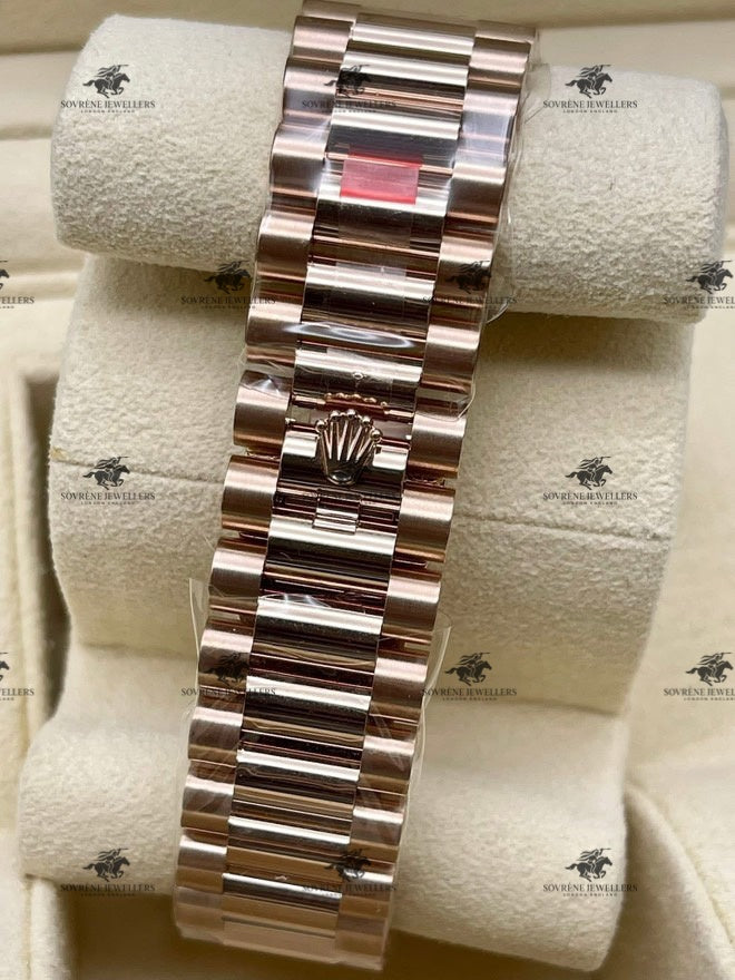 Pre-Owned 2025 Day-Date 40 – 18k Everose Gold with Green Dial | Authenticated by Sovrène