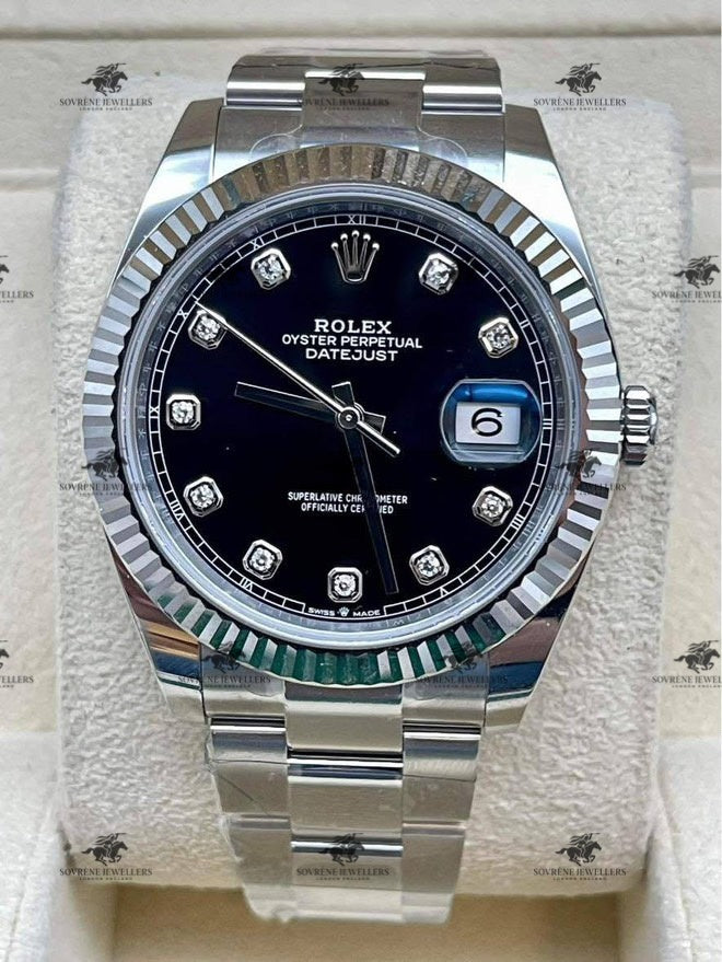 Pre-Owned 2024 Datejust 41 – Black Diamond Dial | Authenticated by Sovrène