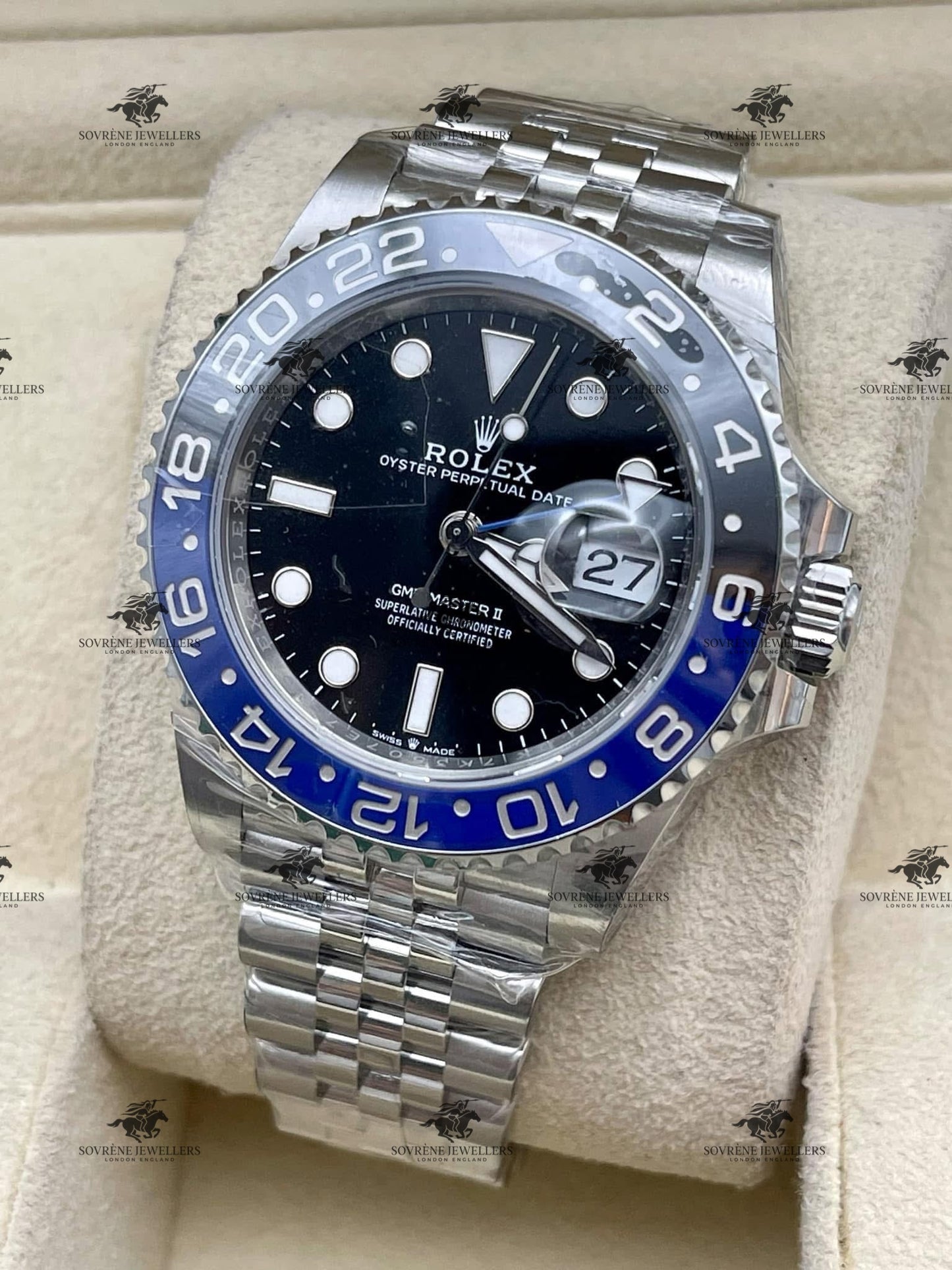 Pre-Owned 2025 GMT-Master II – Black and Blue Bezel | Authenticated by Sovrène