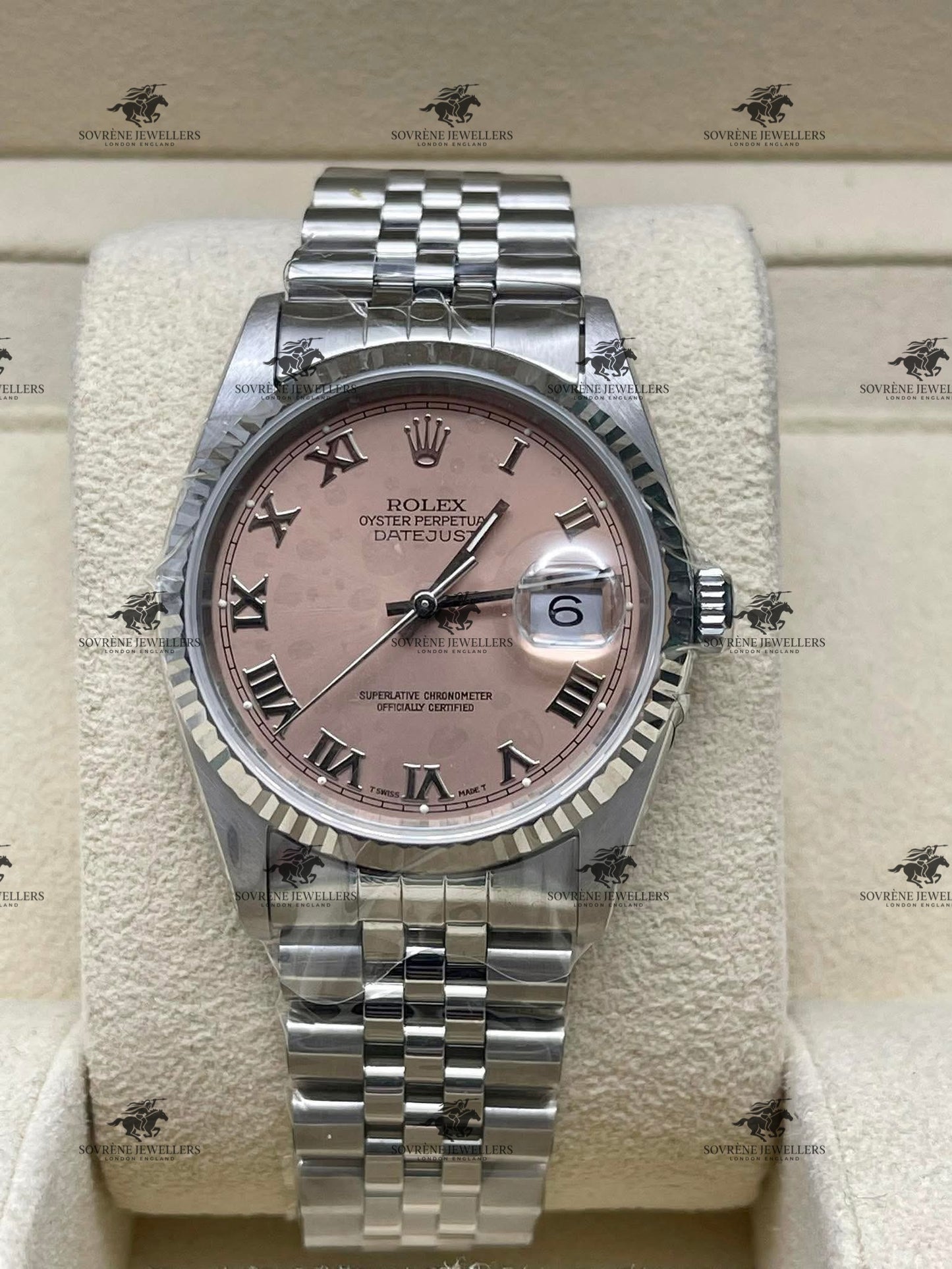 Pre-Owned Lady Rolex Datejust – Stainless Steel & Pink Dial with Roman Numerals 278274 | Authenticated by Sovrène