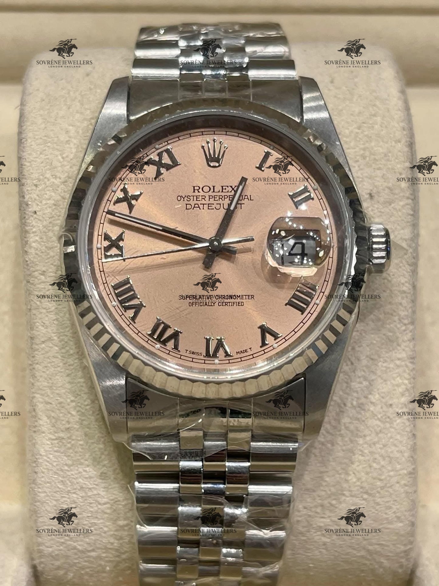 Pre-Owned Lady Rolex Datejust – Stainless Steel & Pink Dial with Roman Numerals 278274 | Authenticated by Sovrène